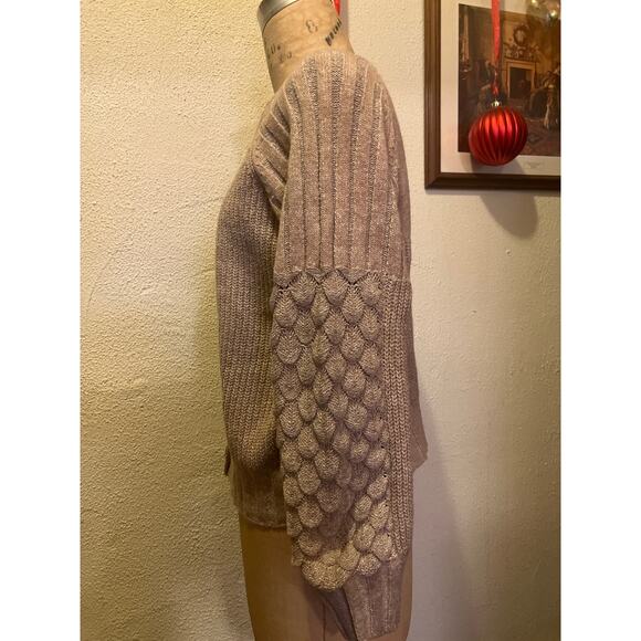 Simplee Boho Button Down V-Neck Raglan Sleeve Sweater Cardigan NWT Size S - Picture 6 of 12